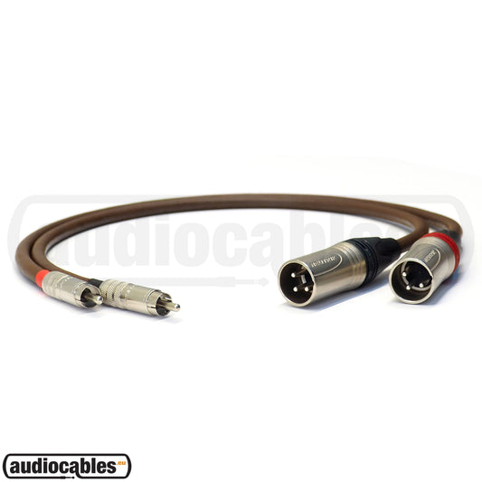 Belden 8402 RCA to MALE XLR Pair Cables w/ Switchcraft & Neutrik Connectors