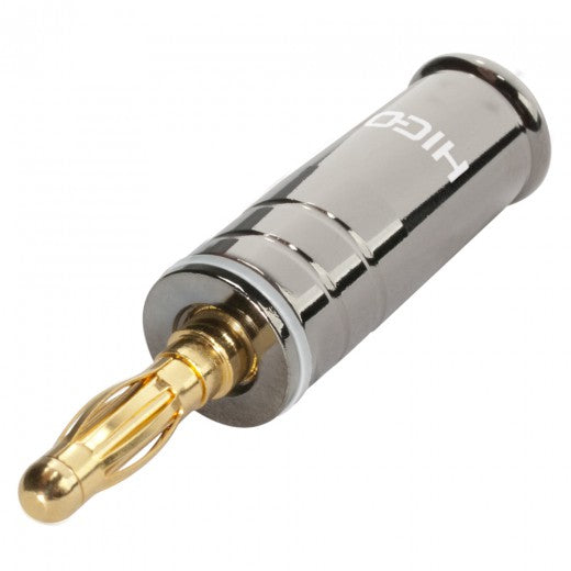 Hicon HI-BM04-WHT Gold Plated Banana (Speaker) Connector