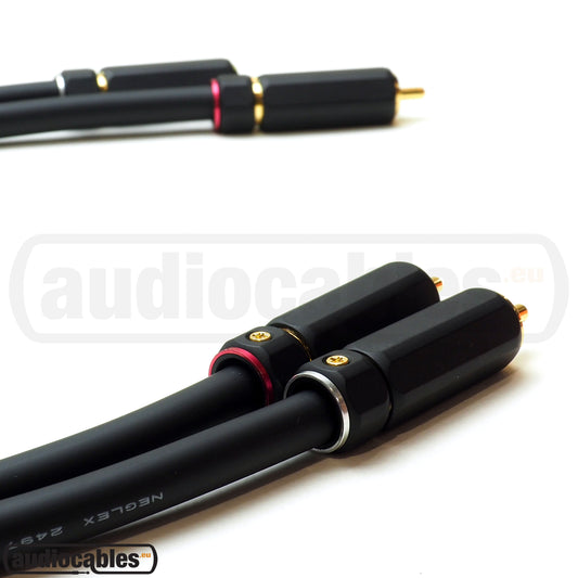 Mogami 2497 RCA Stereo Pair Cable w/ Elecaudio Audiophile Connectors