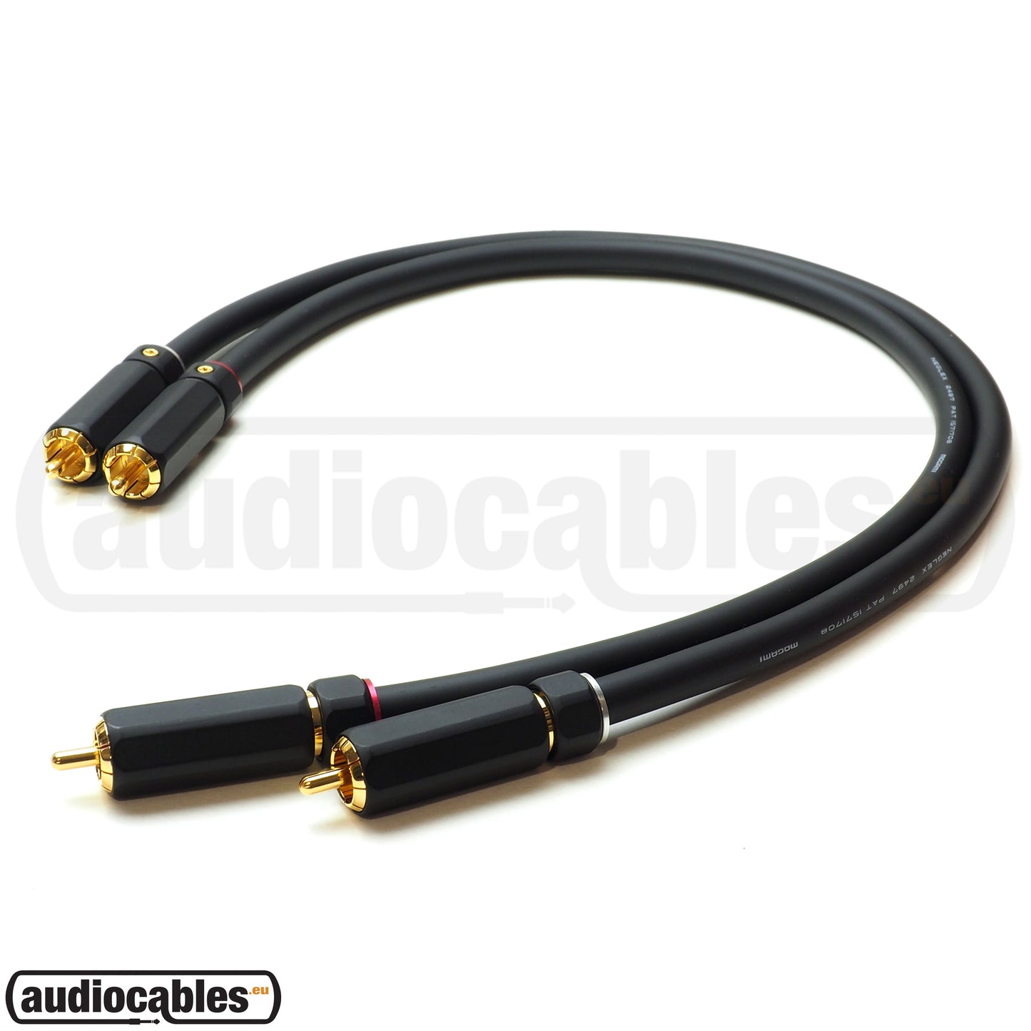 Mogami 2497 RCA Stereo Pair Cable w/ Elecaudio Audiophile Connectors