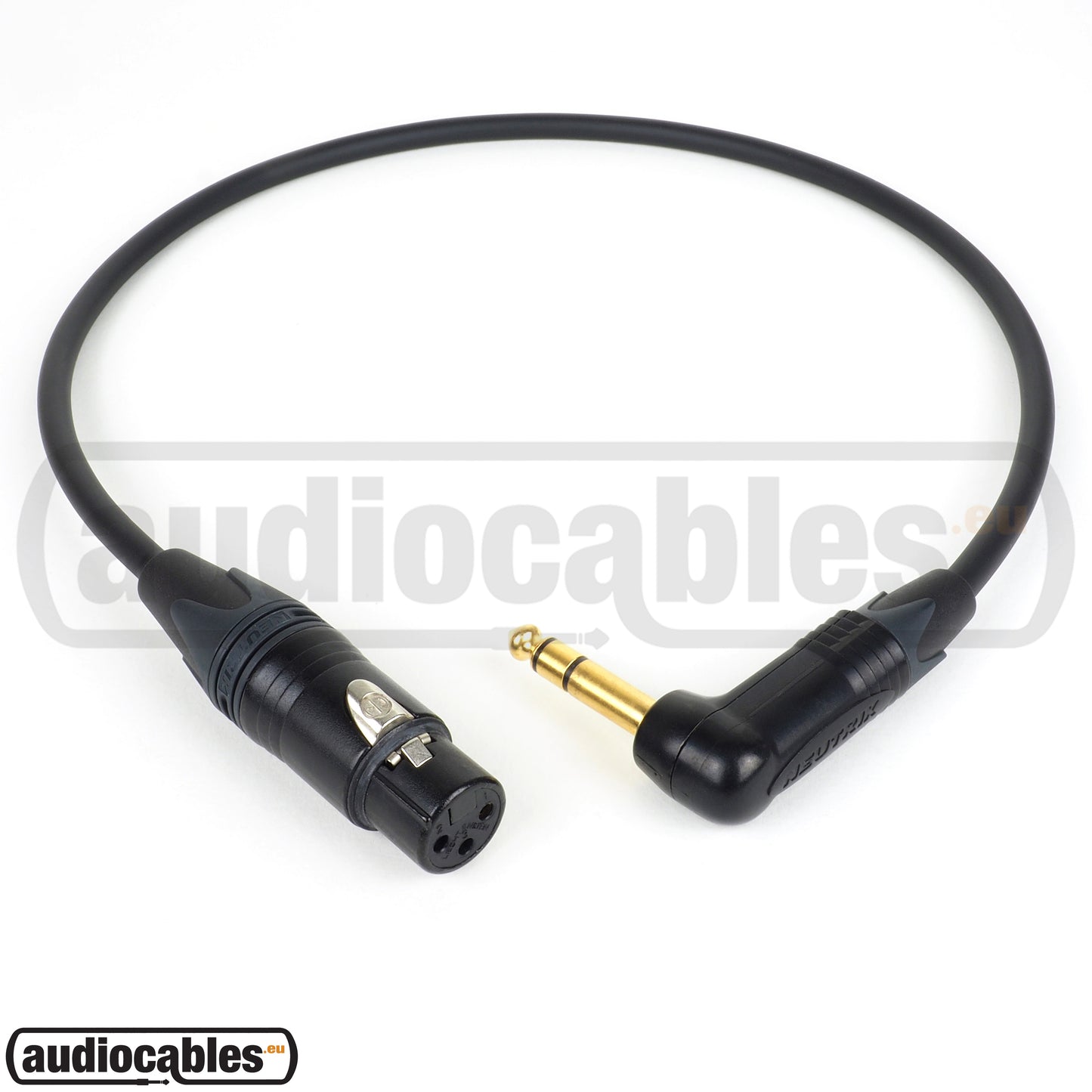 Mogami 2549 Balanced Cable w/ Gold Neutrik Angled TRS to Female XLR