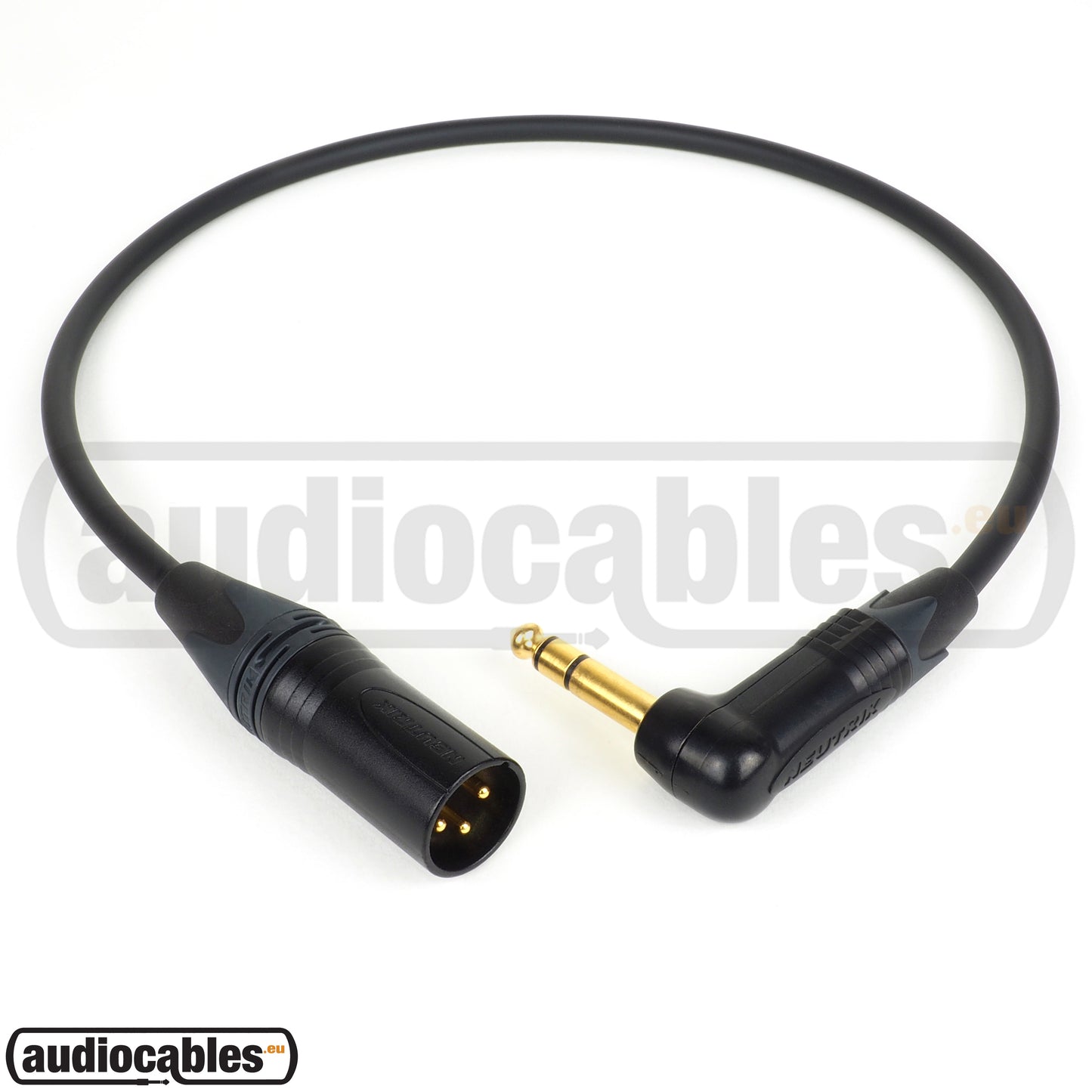 Mogami 2549 Balanced Cable w/ Gold Neutrik Angled TRS to Male XLR