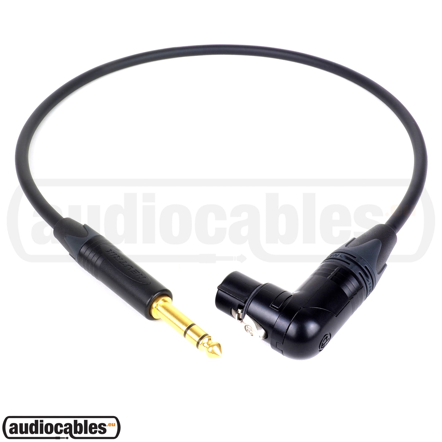 Mogami 2549 Balanced Cable w/ Gold Neutrik Angled Female XLR to 1/4'' TRS