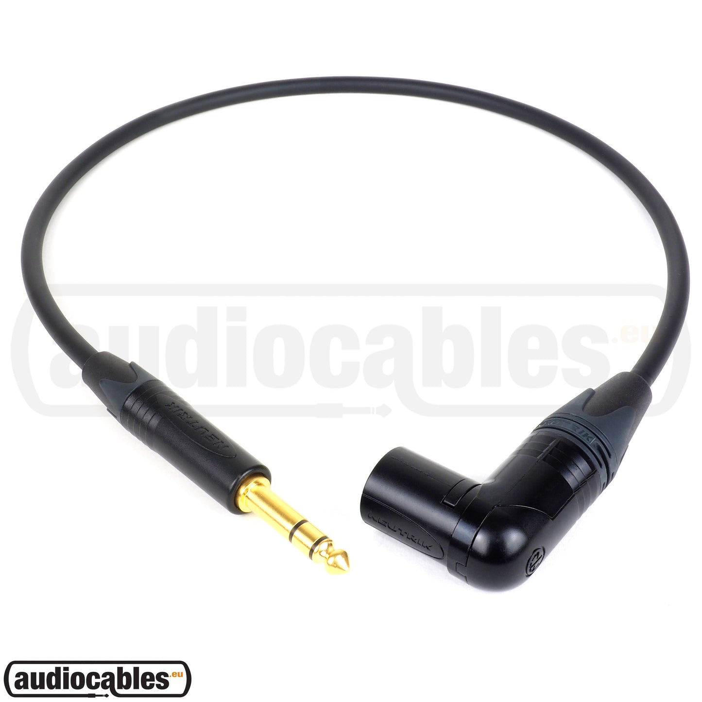 Mogami 2549 Balanced Cable w/ Gold Neutrik Angled Male XLR to 1/4'' TRS