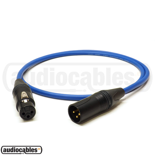 Mogami 2549 Blue Color Balanced Cable w/ Gold Neutrik XLR Connectors