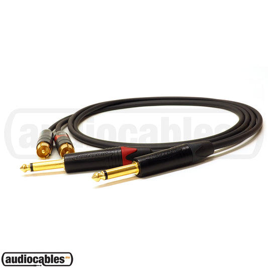 Mogami 2549 with Neutrik RCA to TS Jack PAIR Cables