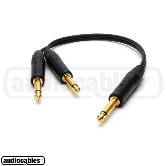Mogami Y Splitter Cable - TS Mono Jack to 2 TS Mono Jacks