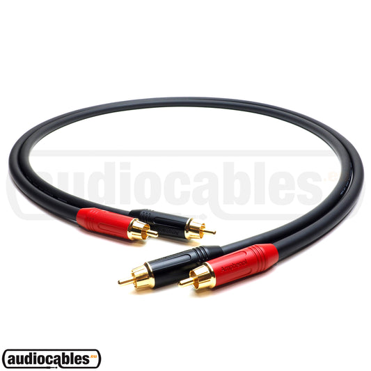 Mogami 2497 RCA to RCA Hi Fi Cable (Pair) w/ Gold Amphenol Connectors