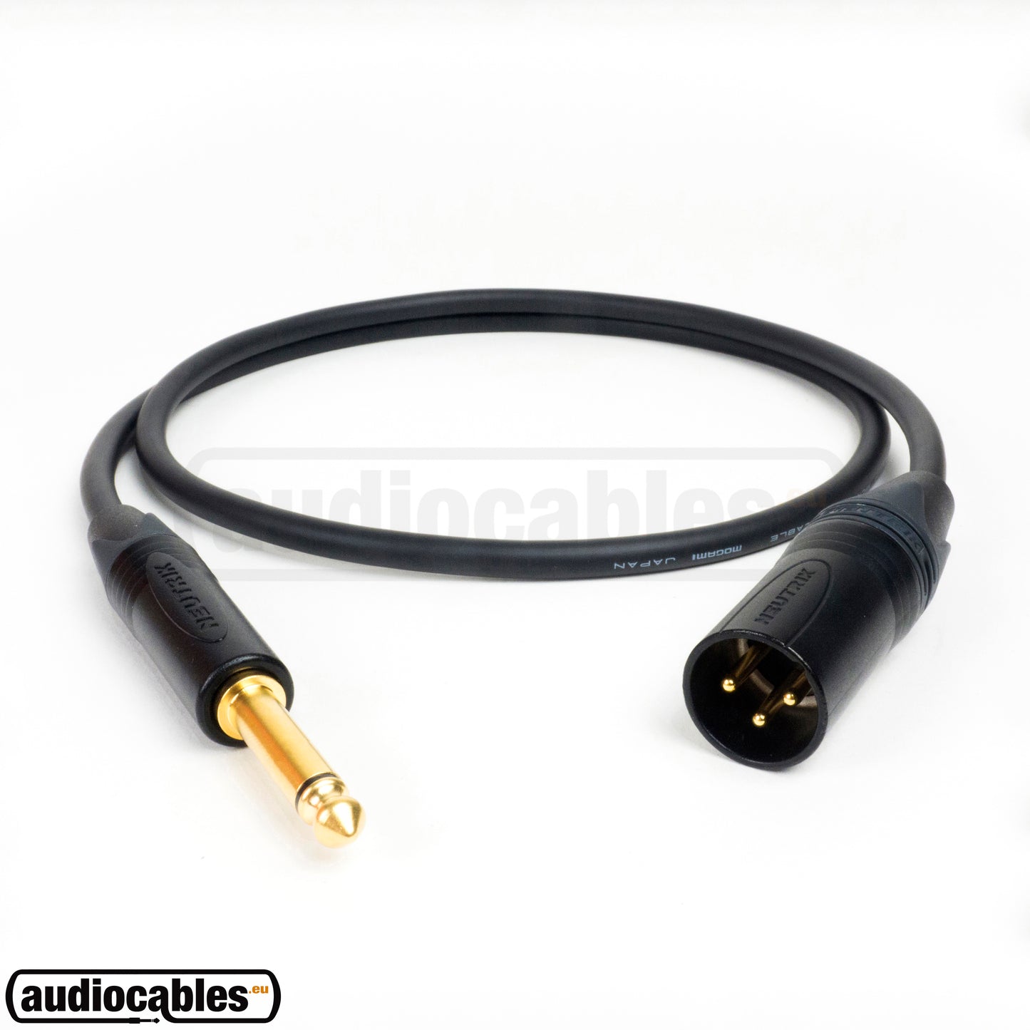 Mogami 2549 Unbalanced Cable w/ Gold Neutrik Male XLR to 1/4'' TS