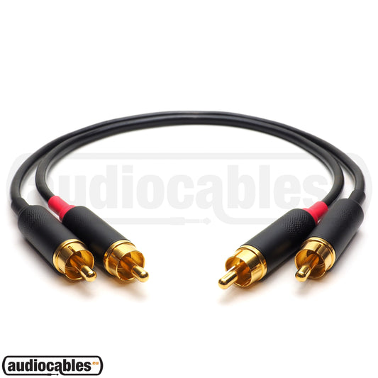 Mogami 2803 RCA to RCA Hi Fi Interconnect Cable (Pair) w/ Gold Switchcraft Connectors
