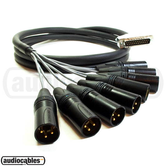 Mogami DB25 to 8 Gold Neutrik Male XLR Multi Analog Cable