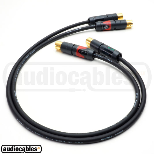 Mogami 2964 RCA to RCA High Definition Cable (Pair) w/ Gold Neutrik Connectors
