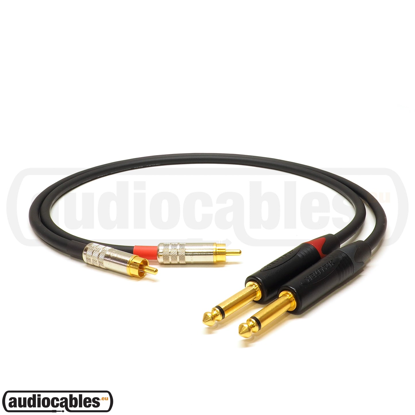 Mogami 2549 PAIR RCA to TS Cable w/ Neutrik & Switchcraft Gold Connectors