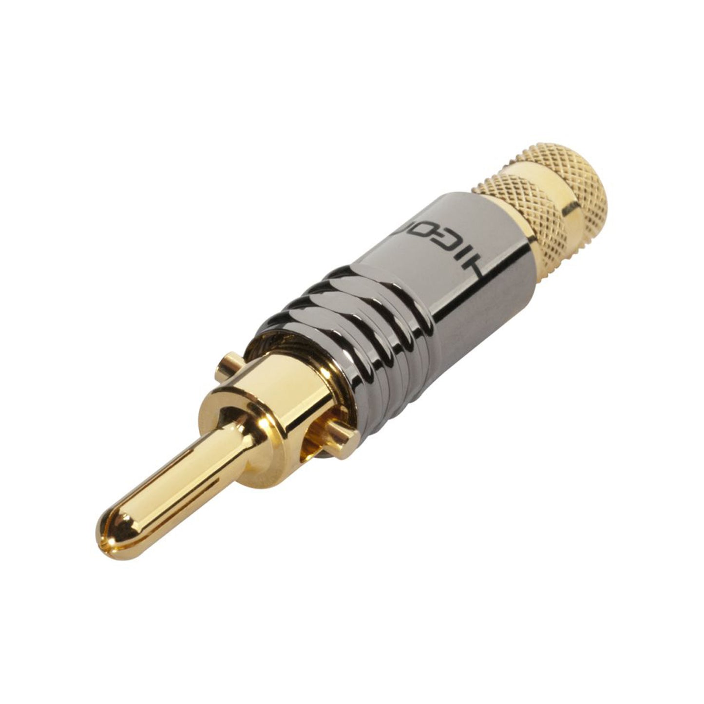 Hicon HI-BM08-BLK Gold Plated Banana (Speaker) Connector