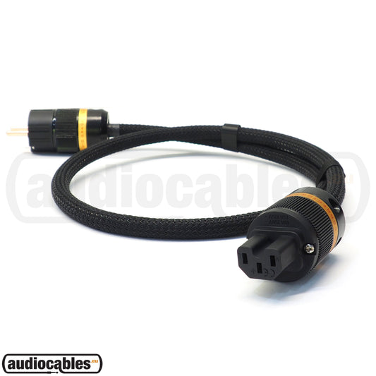 Via Blue X-40 Hi Fi Mains Power Cable (Braided) w/ Viborg Pure Copper Connectors