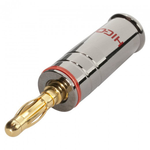 Hicon HI-BM04-RED Gold Plated Banana (Speaker) Connector