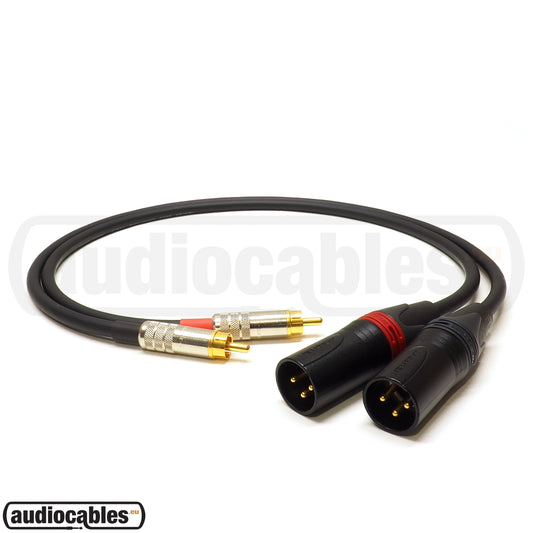 Mogami 2549 with Switchcraft RCA to Neutrik Male XLR PAIR Cables