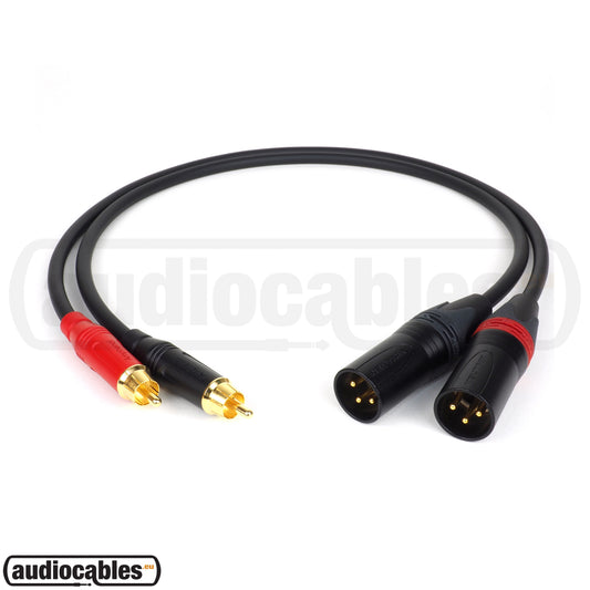 Mogami 2549 Amphenol RCA to Neutrik Male XLR Cable PAIR