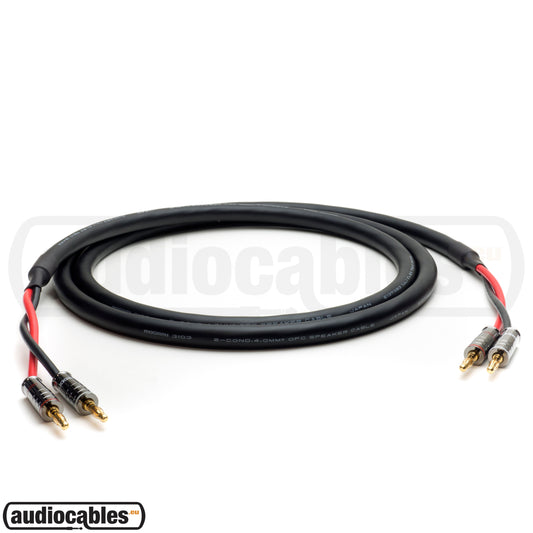 Mogami 3103 4mm Speaker Cable w/ Gold Hicon Banana Plugs