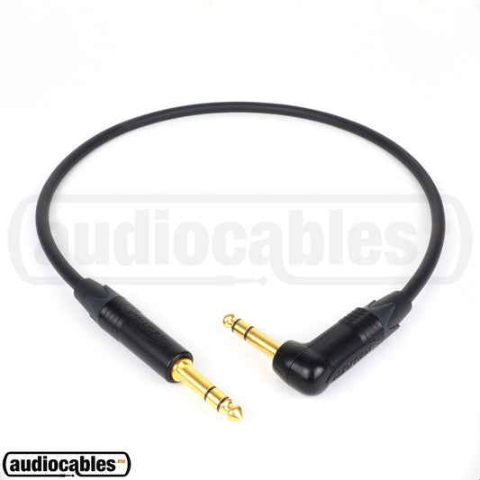 Mogami 2534 Balanced Cable w/ Gold Neutrik 1/4'' TRS Jack Connectors (Single Angled)