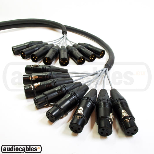 Mogami 8 Male To 8 Female XLR w/ Gold Neutrik Connectors Multi Snake Analog Cable