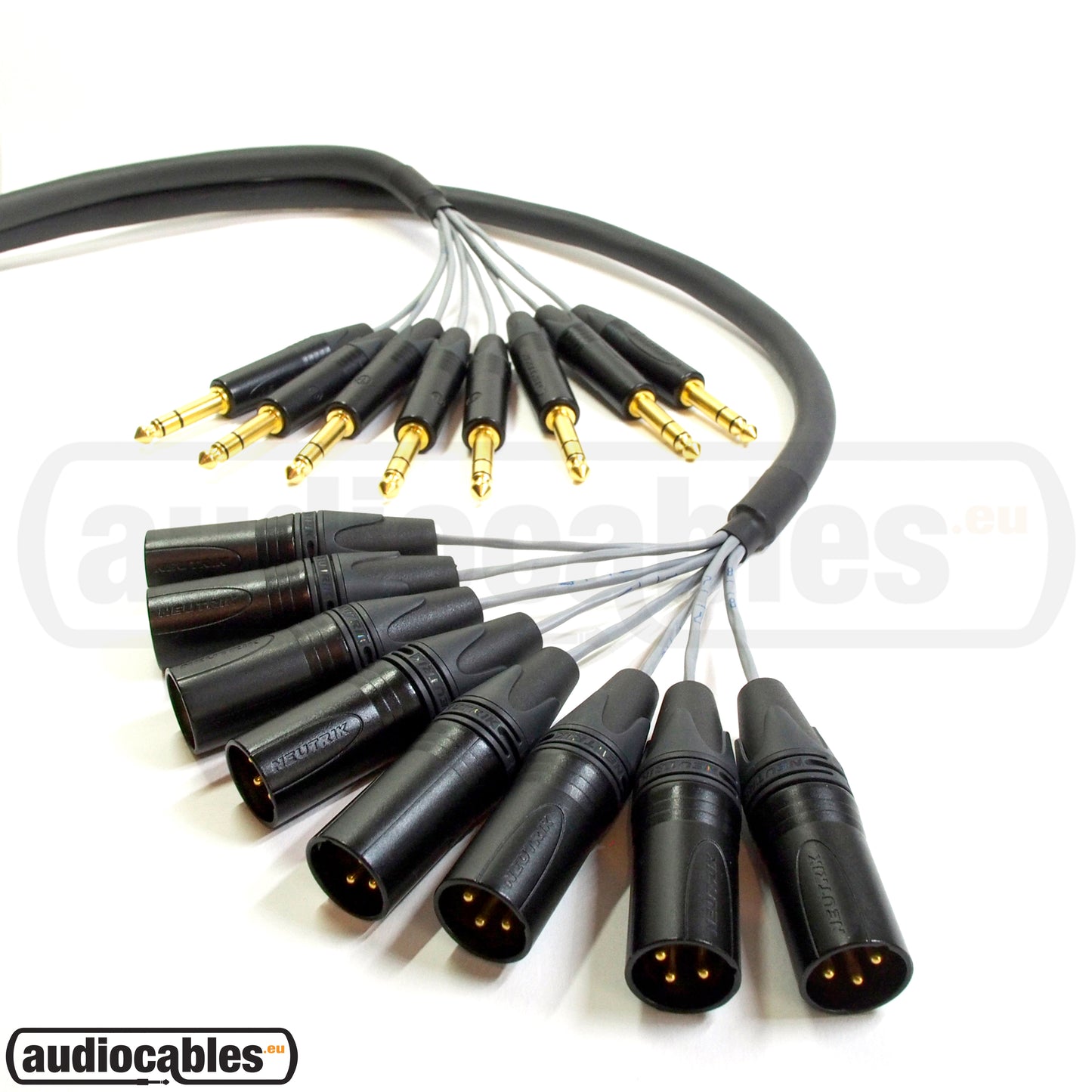 Mogami 8 TRS To 8 Male XLR w/ Gold Neutrik Connectors Multi Snake Analog Cable