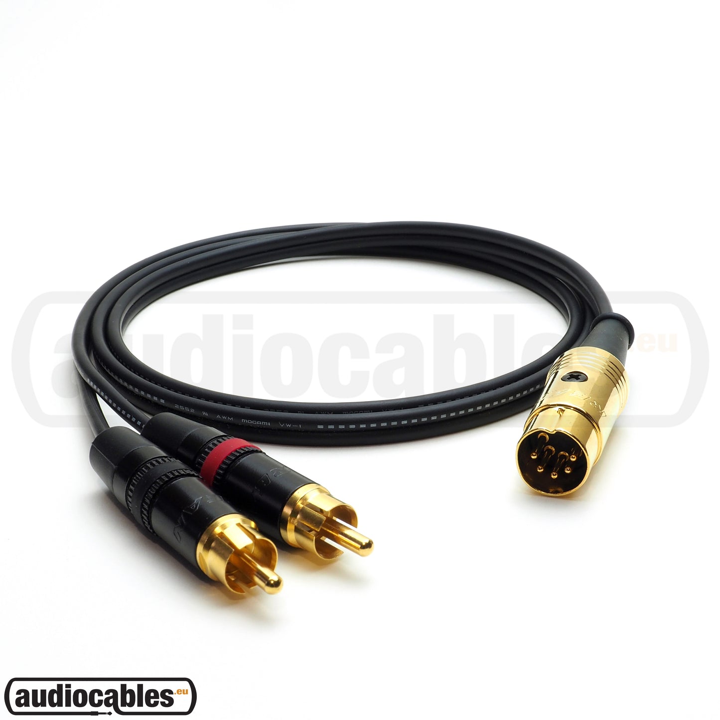 Mogami 2947 - 5 Pin Din to Neutrik Rean RCA Cable for NAIM, QUAD Amps