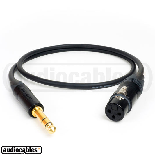 Mogami 3080 AES/EBU Digital 110 Ohm Balanced Cable w/ Gold Neutrik Female XLR to 1/4'' TRS