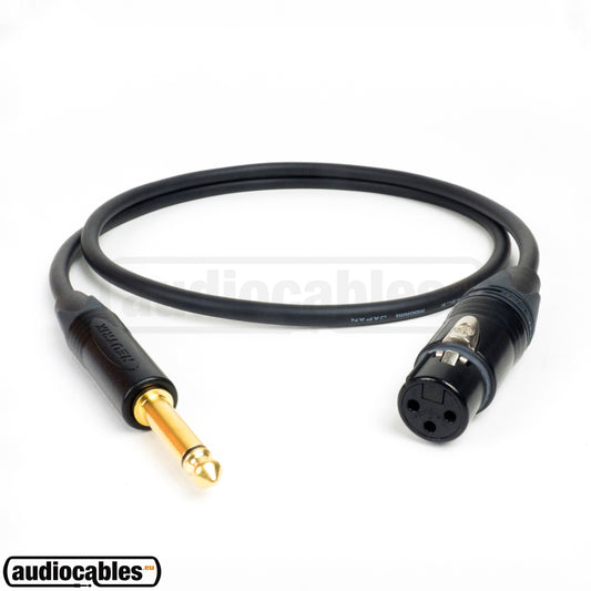 Mogami 3080 Unbalanced Digital Cable w/ Gold Neutrik Female XLR to 1/4'' TS
