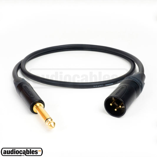 Mogami 3080 Unbalanced Digital Cable w/ Gold Neutrik Male XLR to 1/4'' TS
